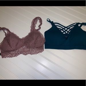 Set of two bralettes size small/medium